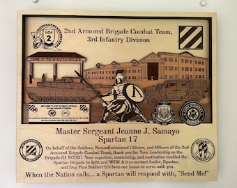 Fort Stewart Georgia 3D Wooden Plaque Army Air Force Marines Navy PCS Retirement Veteran Gift Customized Personalized