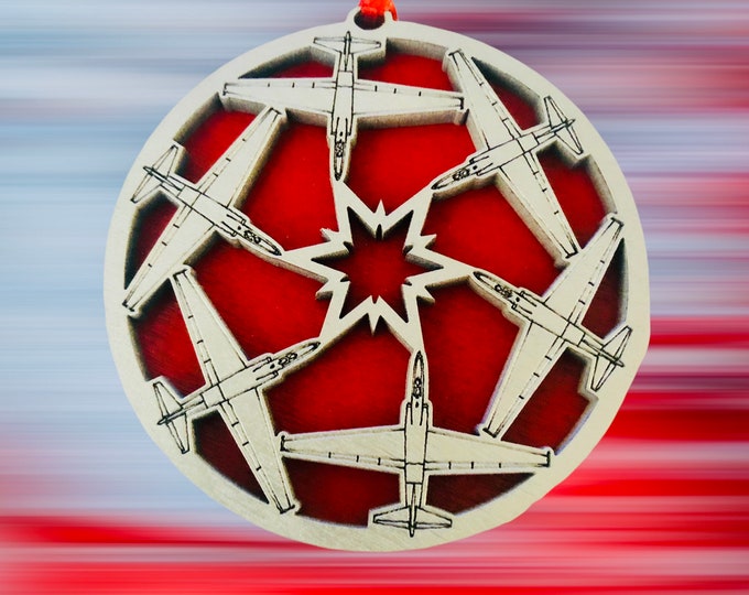 U2 U-2 Dragon lady Military aircraft Christmas ornament Air Force Army Navy Marines space force veteran holiday gift