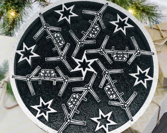 CV22 CV 22 Osprey Aircraft Ornament 3D Jet Air Force Army Marines USMC Navy Veteran Space Force Christmas Family Gift Military