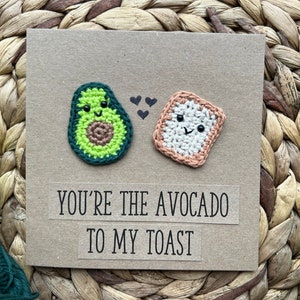 You're the avocado to my toast card, pun card, friendship goals, couple, funny greeting card, vintage, bread, vegetables