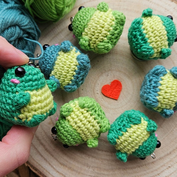 Frog Keychain, Crochet Pendant, Cute Frogs, Bag Charm, Mini Plush, Companion, Animals