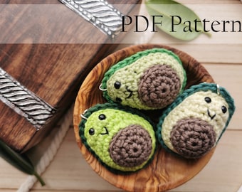 Mini Avocado Crochet Pattern | Easy beginner friendly crochet pattern | kawaii amigurumi