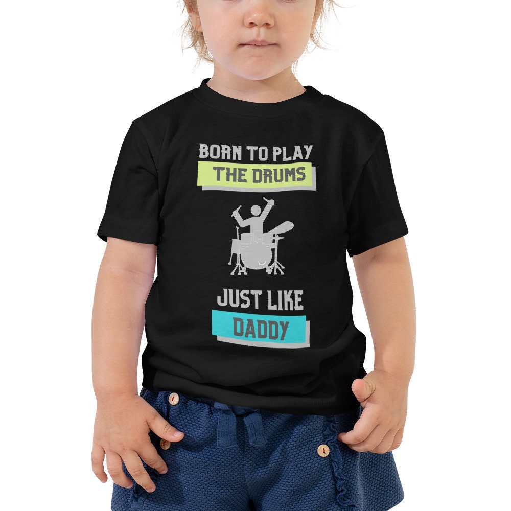 Drummer Kid T Shirt, Kids Dummer Tee, Drum Like Daddy, Music Kids T