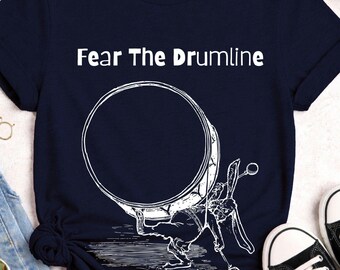 Drum line T-Shirt, Youth Marching Band Shirt, Band Camp Drummer Tee, Unisex Drum Line T-Shirt, Drumline T-Shirt Bass Drummer