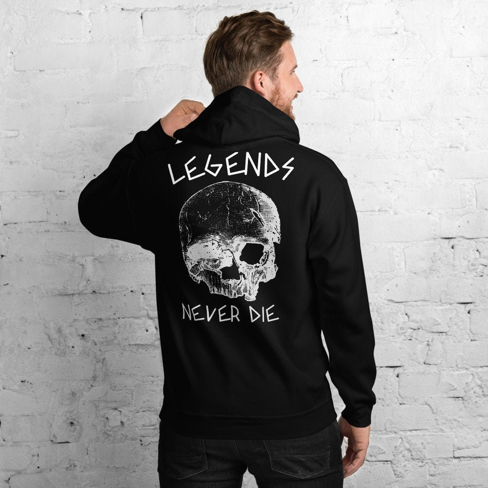 Revenge black skull hoodie hotsell