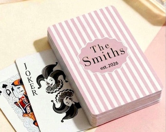Custom Playing Cards, Personalised Wedding Playing Cards, Custom Poker Cards, Anniversary Gift, Bridal Shower Favor, Wedding Gift for Couple
