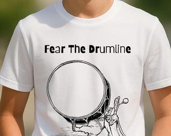 Drum line T-Shirt, Marching Band Shirt, Band Camp Drummer Tee, Unisex Drum Line T-Shirt, Drumline T-Shirt Bass Drummer