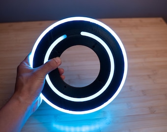 Tron Legacy Identity Disc 3D Printed with Neopixel LED FX and Bluetooth Control