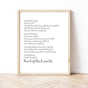 The Little Mermaid Printable - Lyrics
