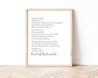 The Little Mermaid Printable - Lyrics