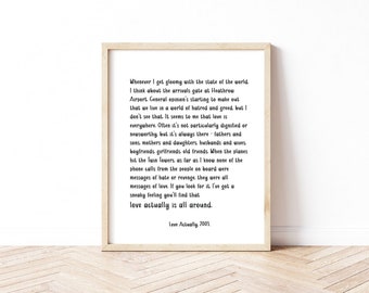 Love Actually Printable - Opening