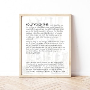 Tower of Terror Printable - Hollywood Tower Hotel