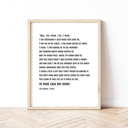 Titanic Printable to Making It Count Etsy