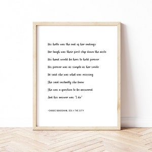 Sex & the City Printable - Carrie&#39;s Poem