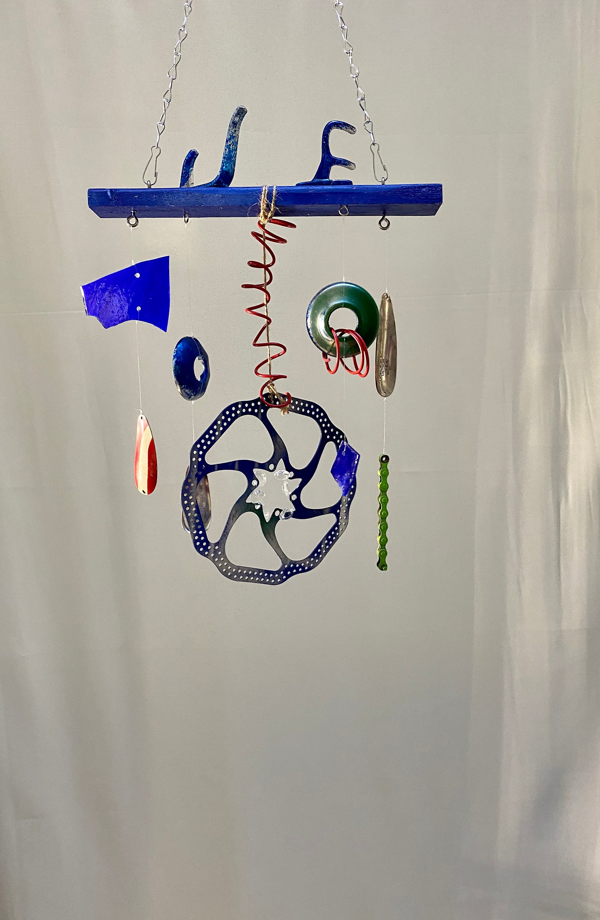 FahrradKunst Windspiel Sonnenfänger Fundstücke Skurrile | Etsy