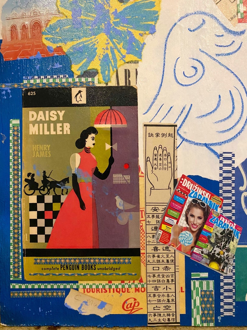 Outsider Art Eclectic Wall Art Boho Art Maximalist Decor Mixed Media Collage