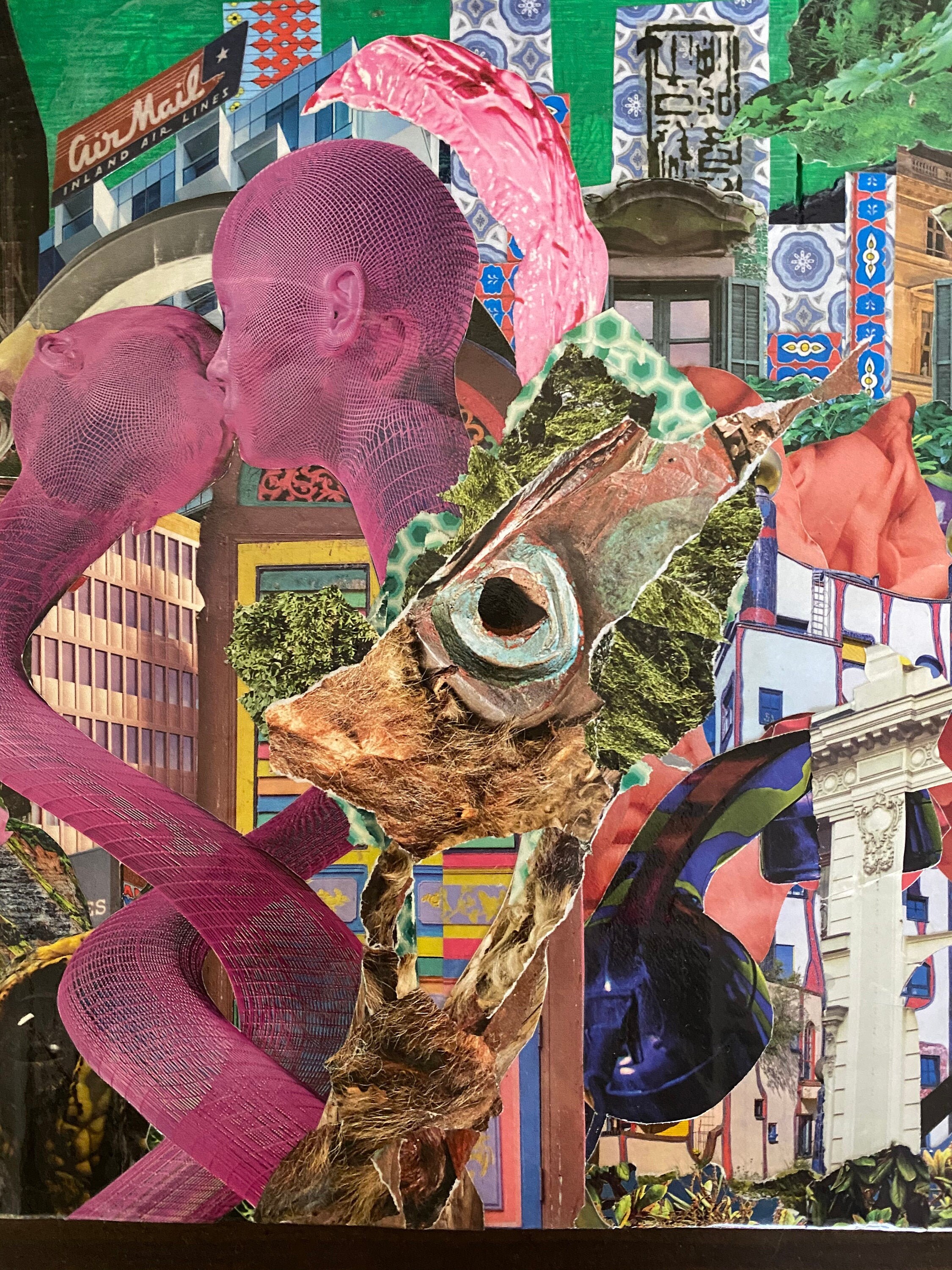 Art Brut France Collage maximaliste mixed media Pop Art Etsy