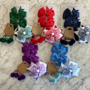 School hair bow set