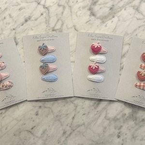 Pretty hair clips, Snap clips, Baby hair clips, Toddler hair clips, Fringe clips