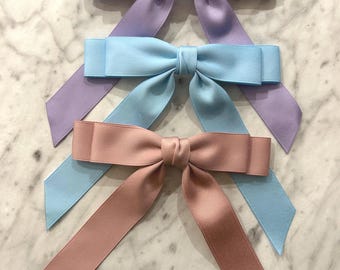 classic satin hair bow