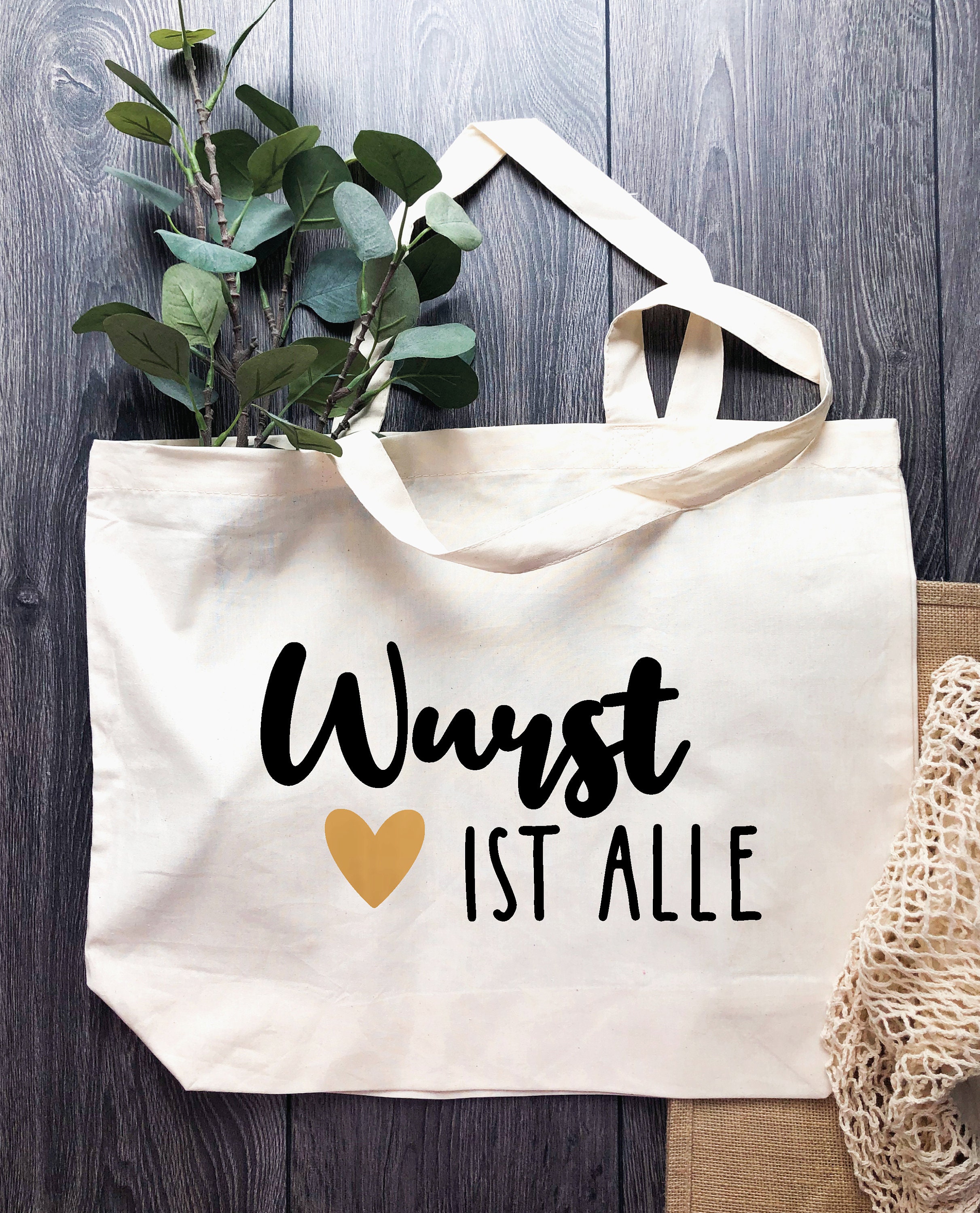 Große Baumwolltasche mit Spruch Stofftasche Jutebeutel Etsy