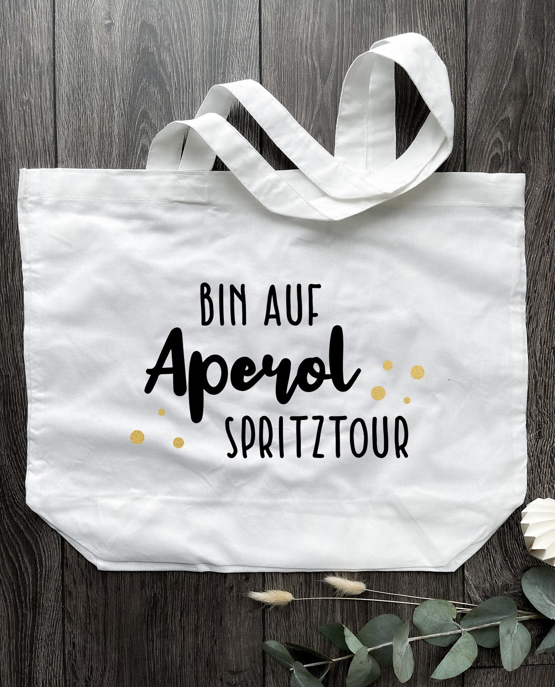 Große Baumwolltasche mit Spruch Aperol Spritz Stofftasche Etsy