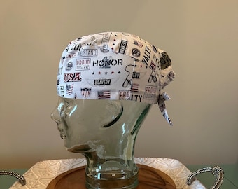 Proud To Serve Surgical Scrub Cap: Men's Scrub Hat