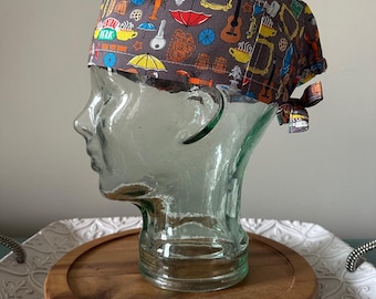Friends Surgical Scrub Cap - Pale Yellow Mens Scrub Hat