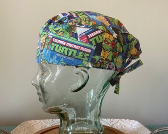 Turtle Ninjas Mens Surgical Cap/Scrub Cap/Scrub hat for men/scrub hats