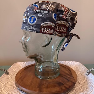 Air Force Freedom Over Fear Surgical Cap/Scrub Cap/Scrub hat for men/scrub hats