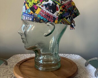 Comic Book Covers Mens Surgical Scrub Cap