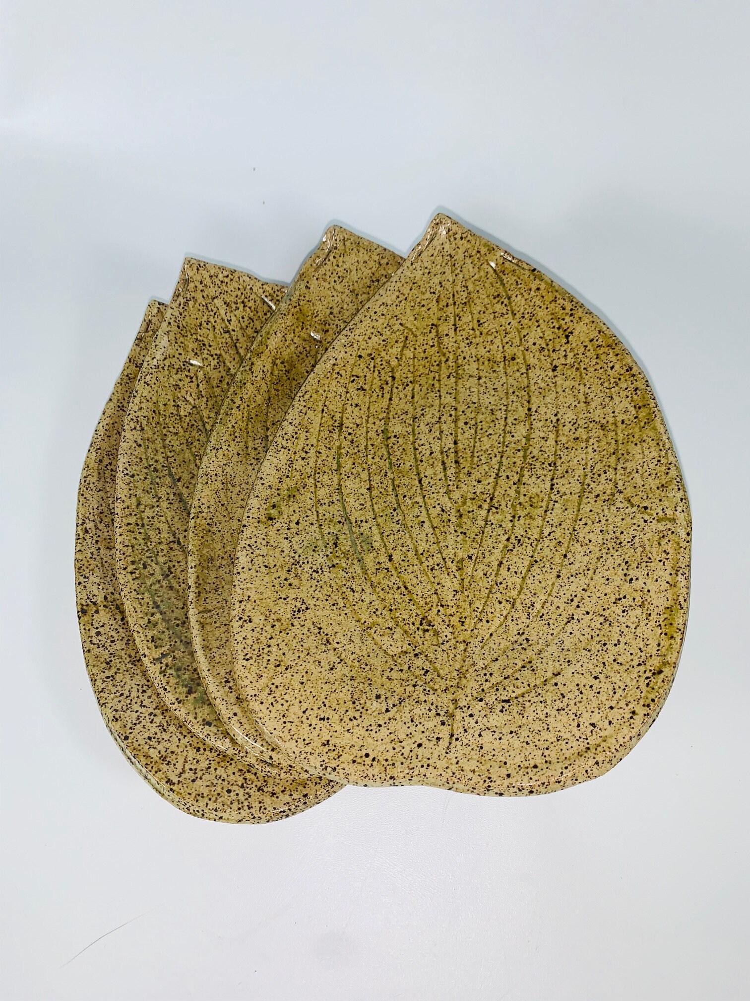 Hosta Leaf Appetizer Plates set of 4 Etsy