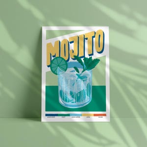 Mojitokunstafdruk | Meerdere maten | Hoogwaardige afdruk | Cocktaildecoratie
