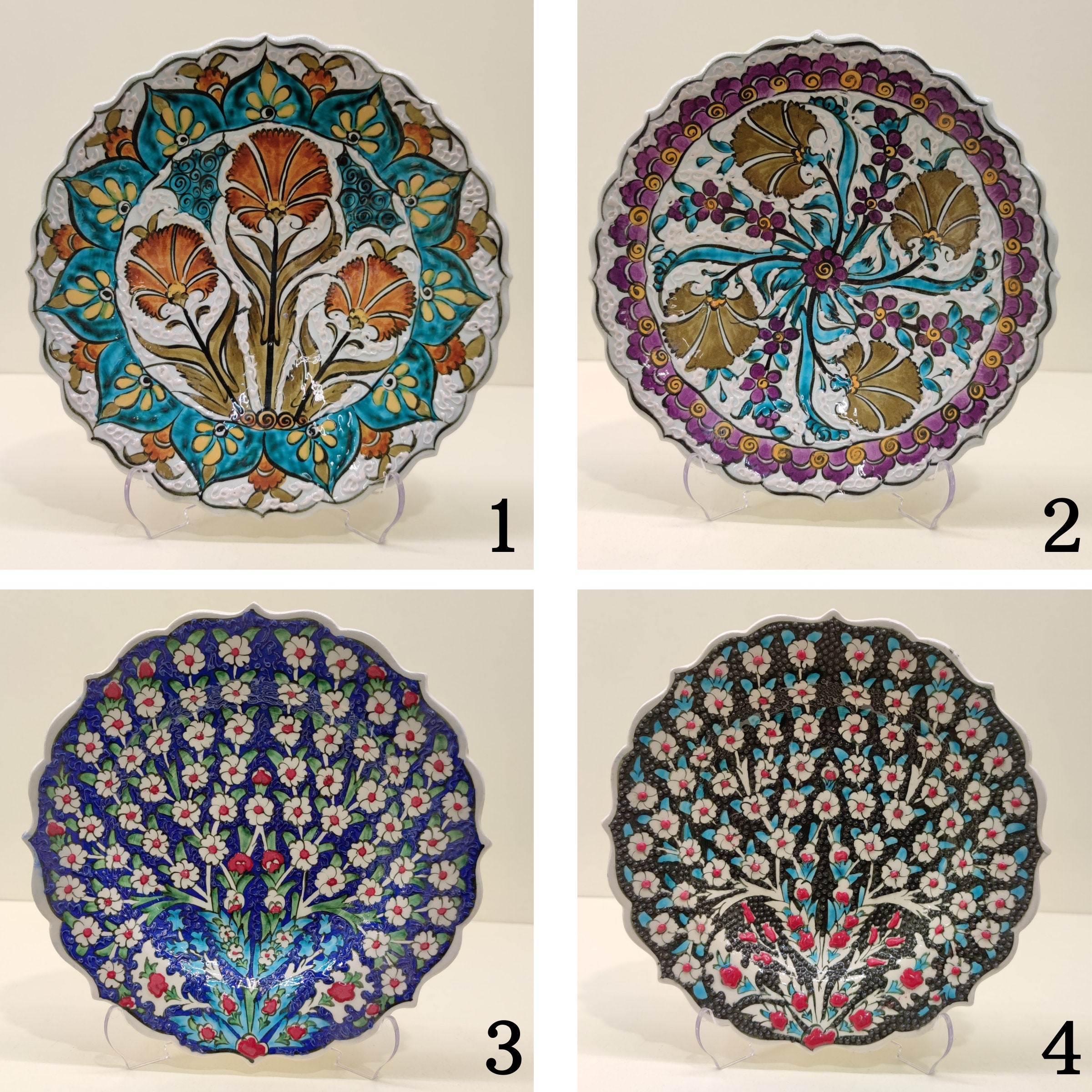 Turkish Wall Plate Colourful Wall Decor Decorative Plate for Etsy