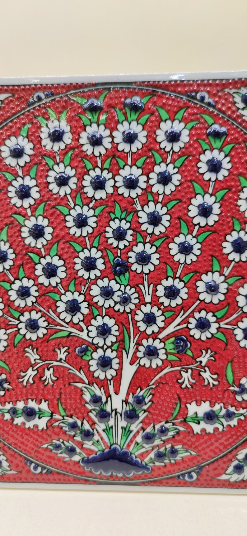 Decorative Tile Wall Art Tile Frame Tile Turkish Ceramic Etsy