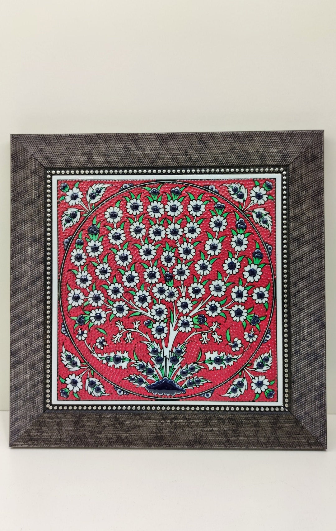 Decorative Tile Wall Art Tile Frame Tile Turkish Ceramic Etsy