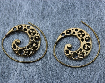 Bohemia Ethnic Round Spiral Earrings  28