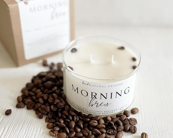 Morning Brew Coffee Candle: Coconut Wax Blend, Eco Friendly