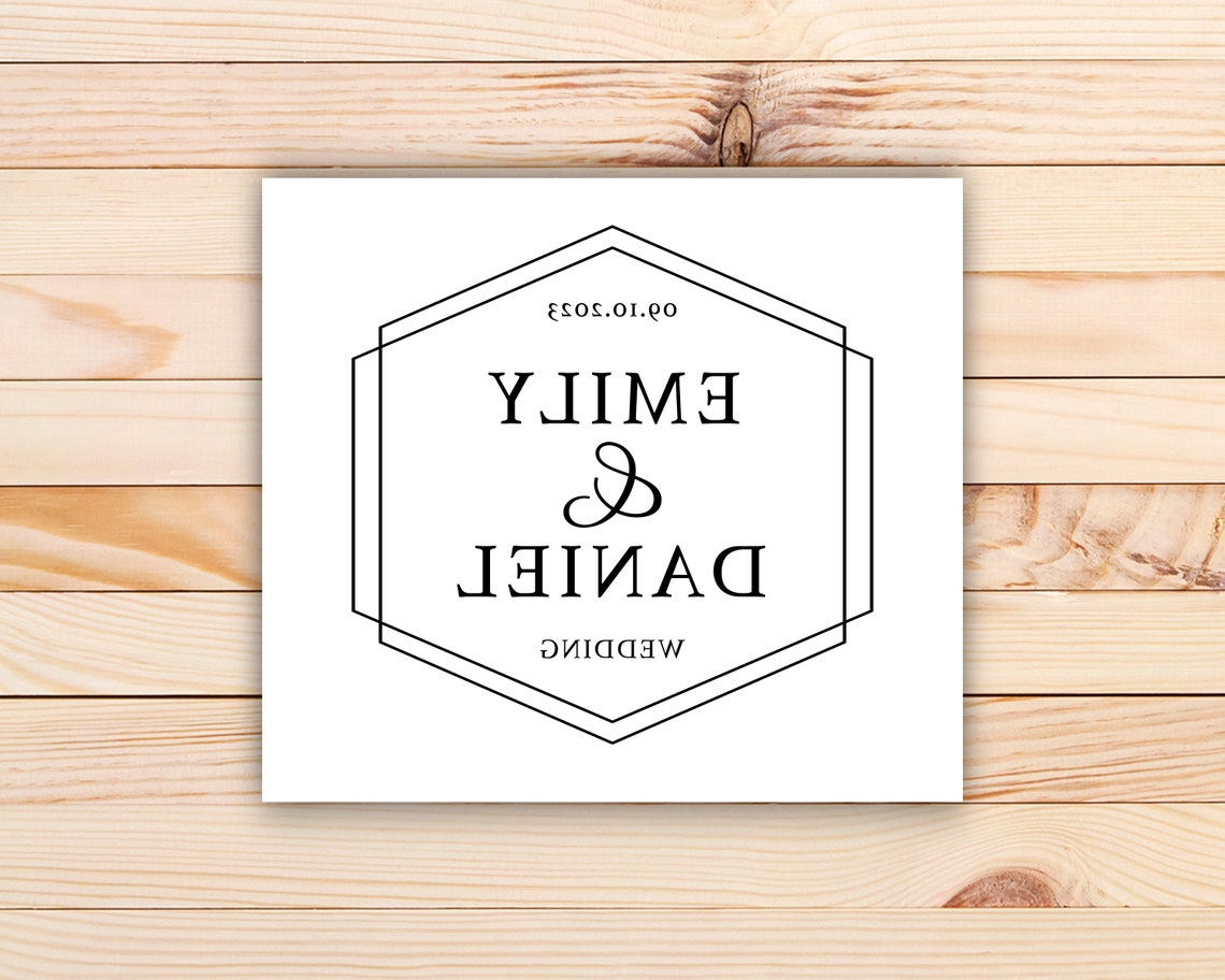 Custom Wedding Temporary Tattoo Wedding Names and Date Etsy