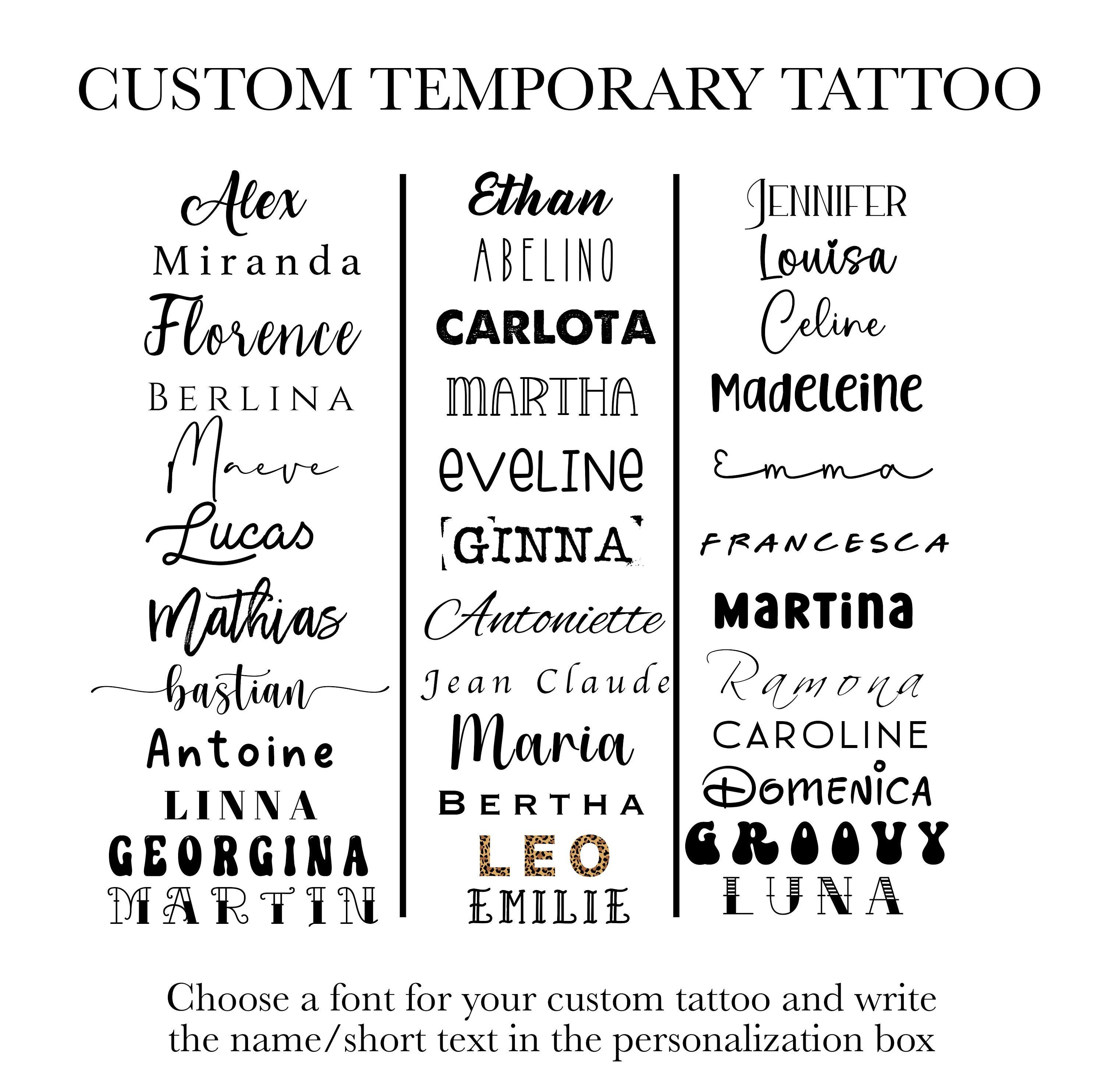 Custom Name Tattoo - Make Your Own Name Tattoo