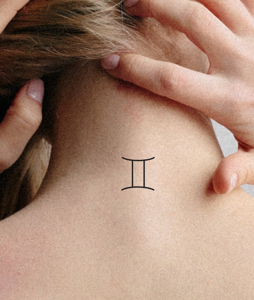 Horoscope tattoo of taurus and gemini symbols on Craiyon