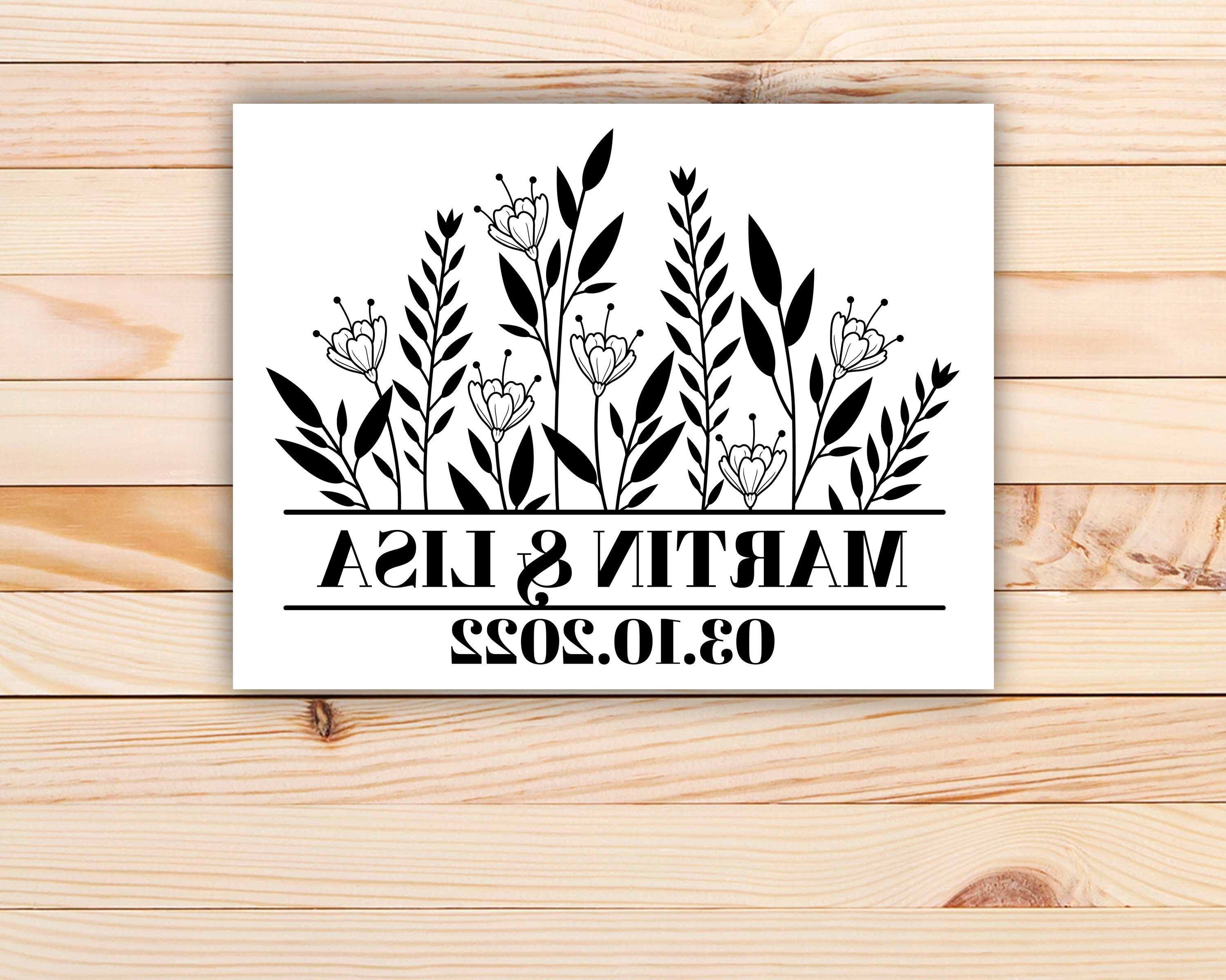 Custom Wedding Temporary Tattoo Wedding Names and Date Etsy