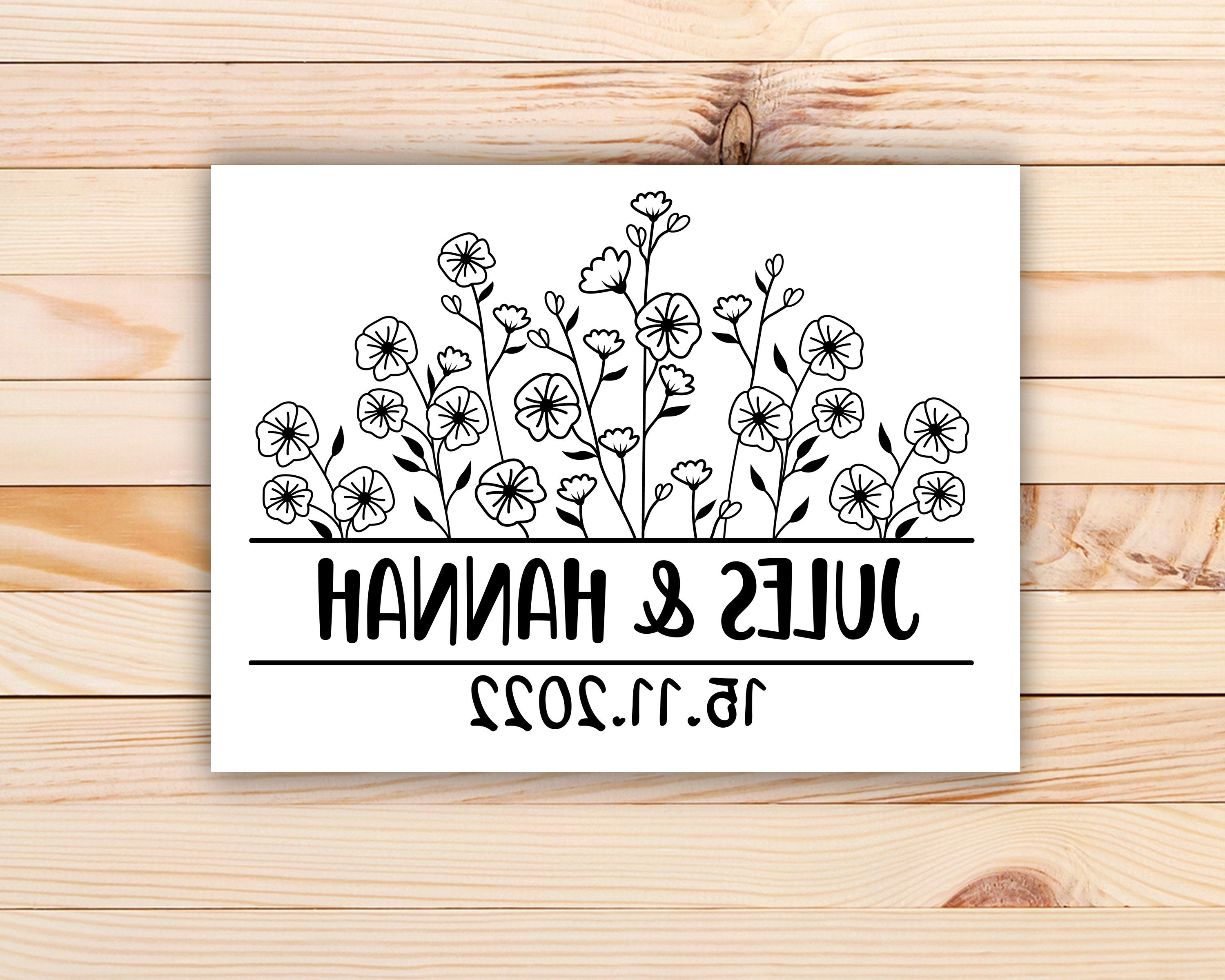 Custom Wedding Temporary Tattoo Wedding Names and Date Etsy