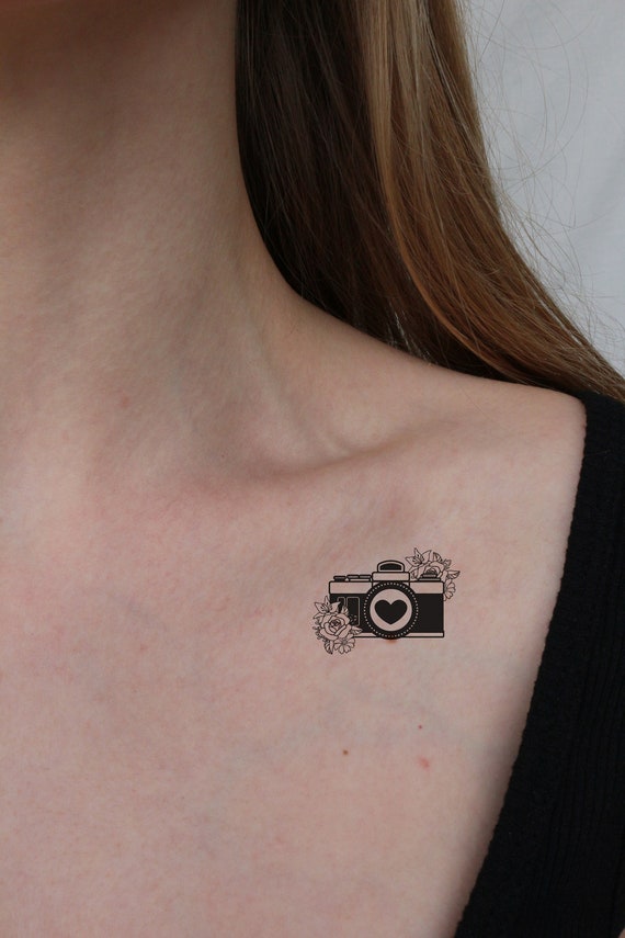 Minimalist camera tattoo | Temporary tattoo The Flash Tattoo