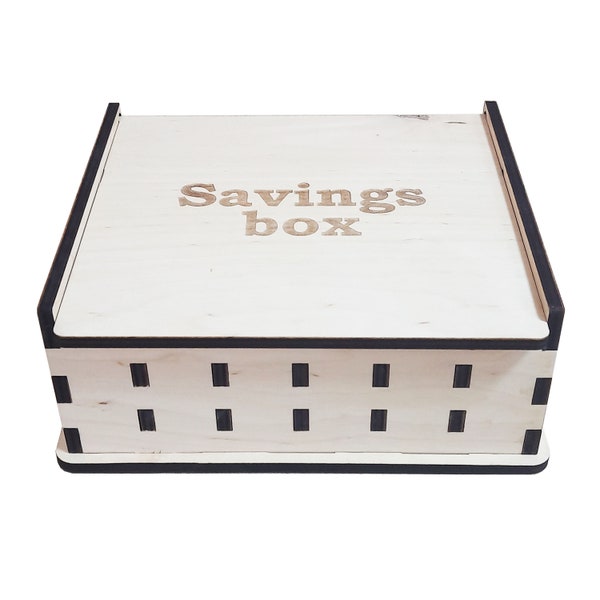 Savings box Money box with lid