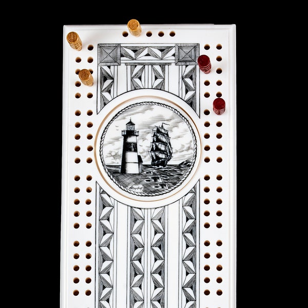 Ivory Cribbage Board Etsy