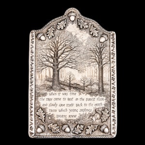 Cycle of Life Wall Plaque.  Etched, Large Size Plaque,