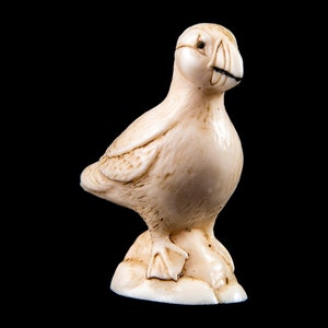 Hand Carved Eco Ivory Puffin Statue