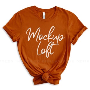 Bella Canvas 3001 Mockup Herfst | Bella canvas herfst T-shirt mockup | Herfst T-shirt Mockup | Thanksgiving-model | Artikelnummer T0499