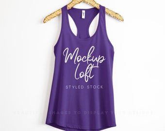Next Level 1533 Mockup Purple Rush | Purple Rush Tank Top Mockup | 1533 Purple Rush Mockup | Summer Tank Top Mockup | SKU T0482